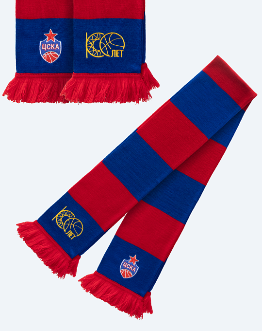 Knitted CSKA 100 years scarf